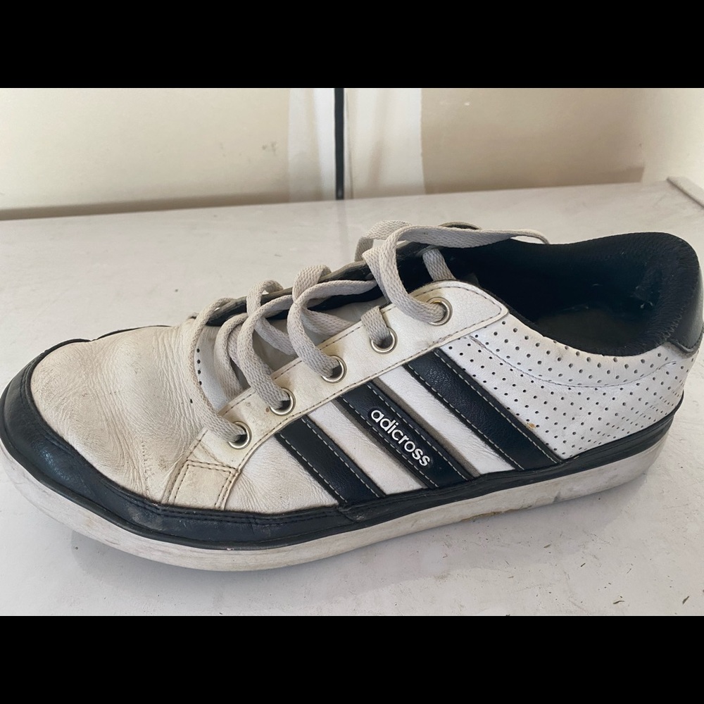 Men’s White/black Adidas adicross size 9.5